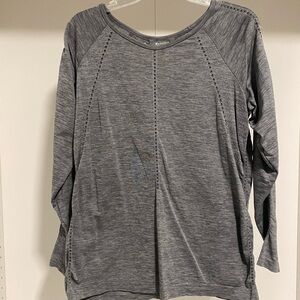 Athleta Charcoal Long Sleeve Top